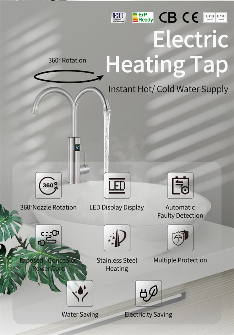 features of the JNOD electric water heating tap 01