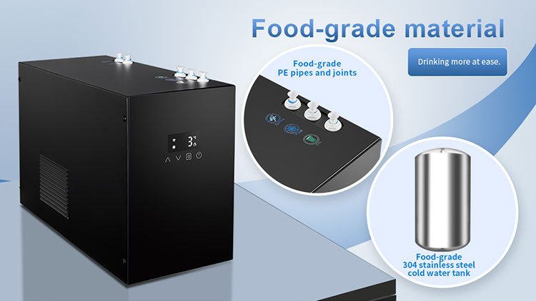 image that showcase the food-grade materials of the boiling water tap unit 01