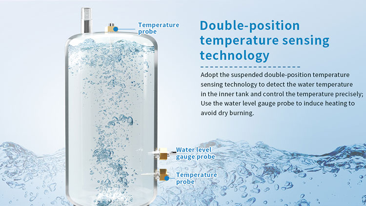 double-position temperature sensing technology of JNOD water heating tap solution 01
