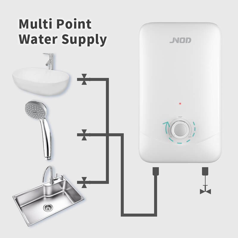 multiple output of a JNOD bathroom electric water heater with smart functions 01
