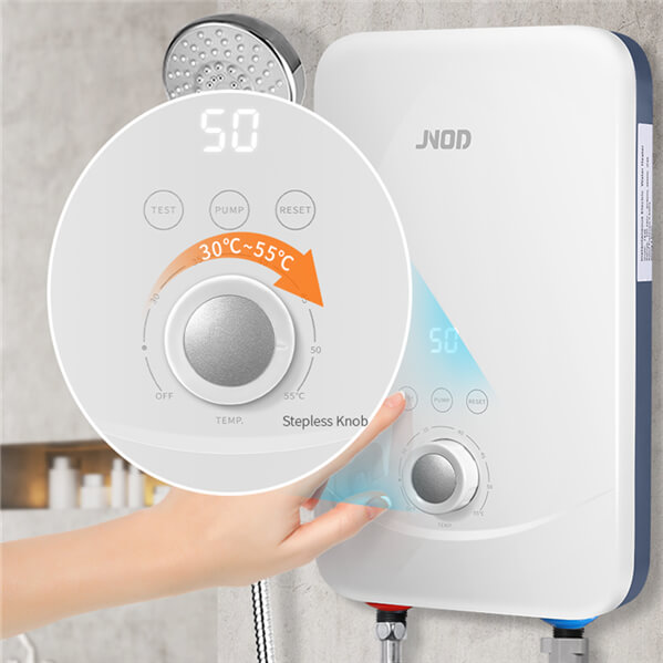 temperature control for a JNOD electric shower heating solution with smart functions 01