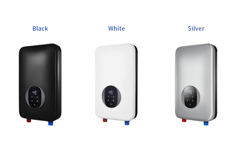 three color options of a JNOD electric water heating solution for residential spaces 01