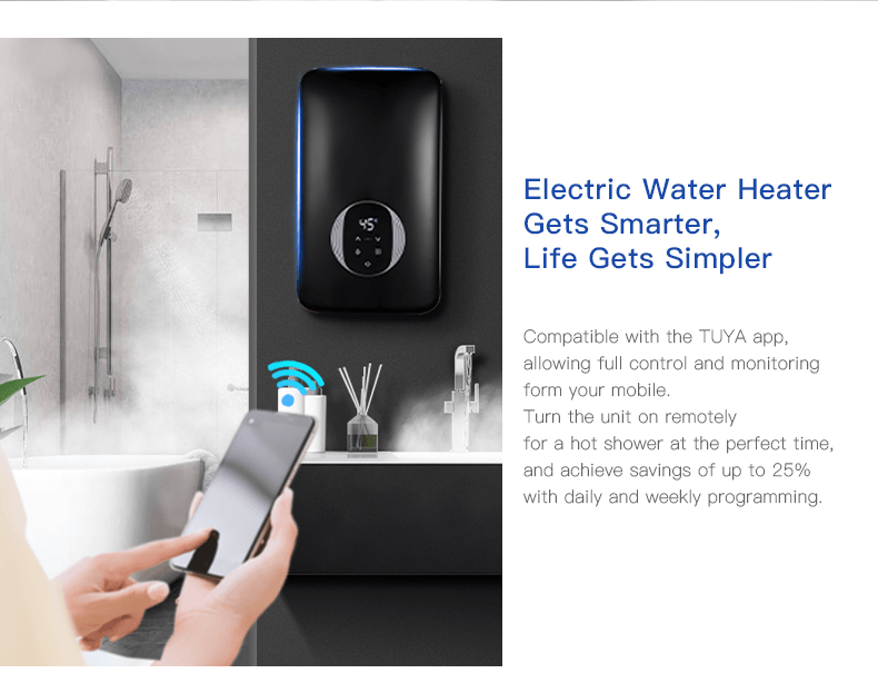 Smart Wi-Fi controls of a JNOD electric water heating solution for residential spaces 01