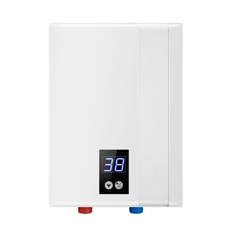 a white  JNOD bathroom electric water heater with smart functions 01