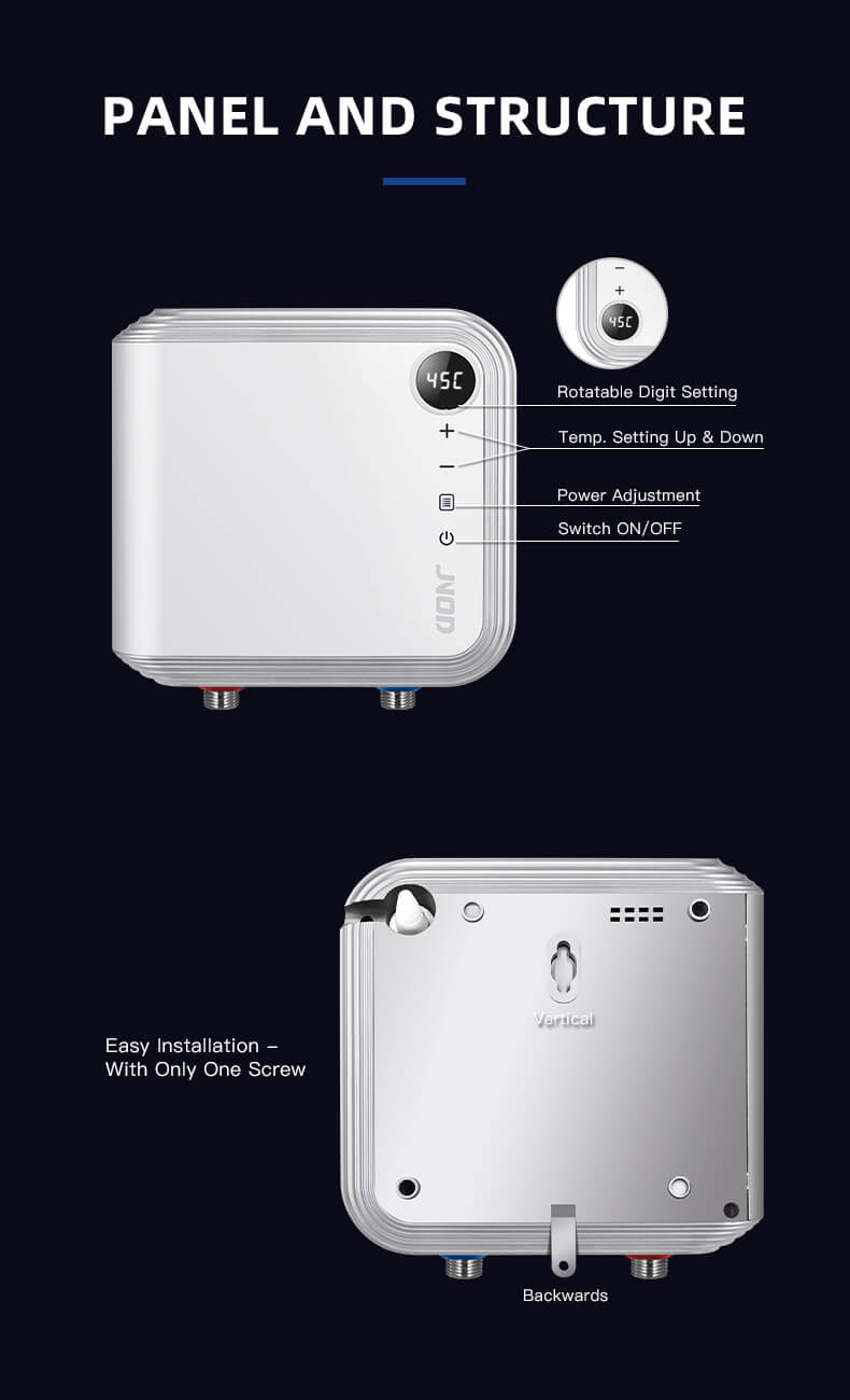 parts of the JNOD compact electric water heater 01