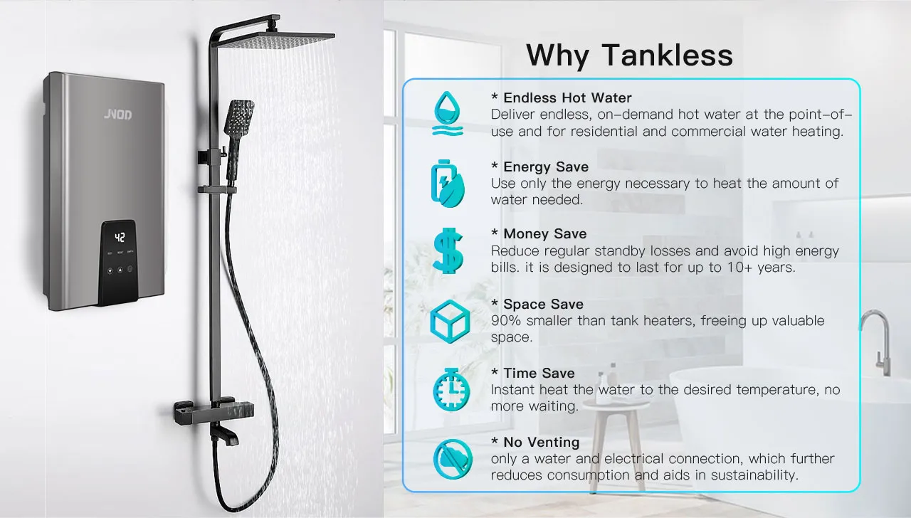 JNOD calentador de agua sin tanque ducha conjuntos y accesorios de la válvula de control de flujo