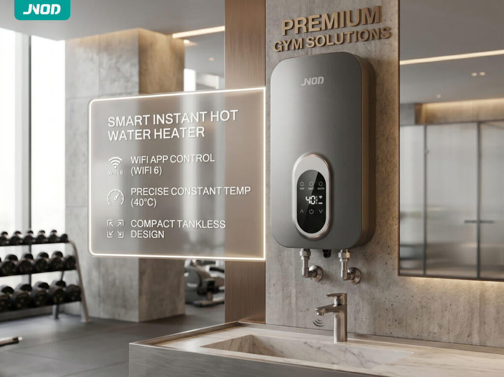JNOD commercial water heater with ELCB safety and LED touch screen
