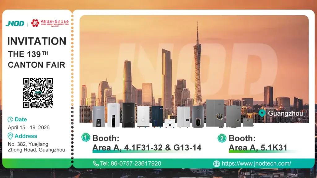 JNOD 139th Canton Fair 2026 Invitation - Instant Electric Water Heater & Under Counter Water Dispenser Supplier